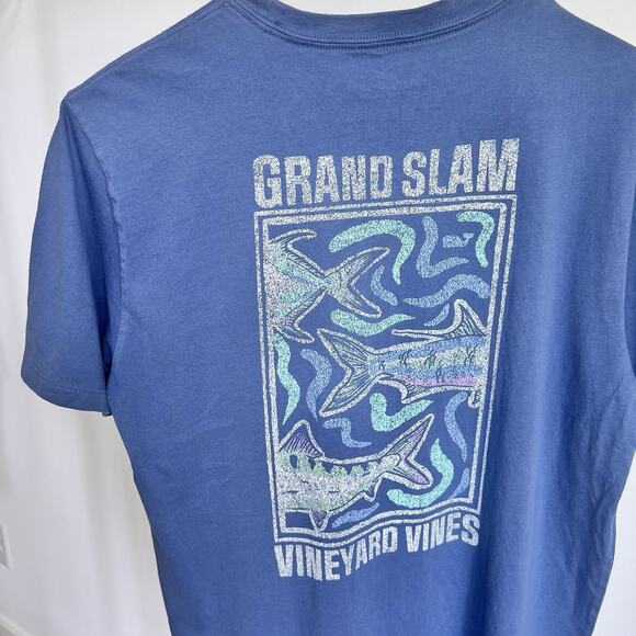 Martha's Vineyard Mens T- shirt Short Sleeve Sz Small Blue Graphic‎ Grand Slam - Picture 5 of 8